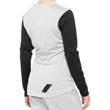 Load image into Gallery viewer, 100% RIDECAMP WOMEN'S LONG SLEEVE JERSEY GREY/BLACK - S 40036-00000