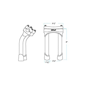 Biltwell Murdock Pullback Risers Black - 8"