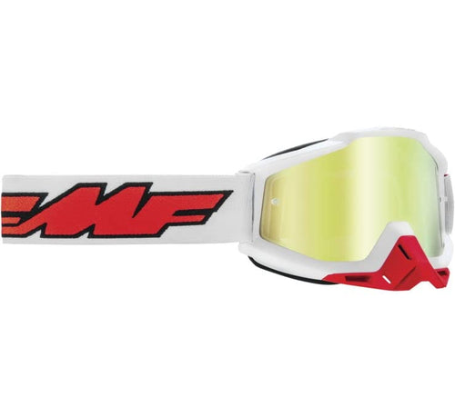 FMF Racing PowerBomb Rocket Goggles OSFM Rocket White/True Gold Lens