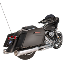 Load image into Gallery viewer, S&amp;S CYCLE 95-16 FLHT MUFFLERS 4.5" CHR/THRST 550-0620