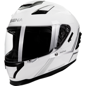 SENA STRYKER SMART HELMET FULL-FACE GLOSSY WHITE L SIZE DOT STRYKER-GW00L1