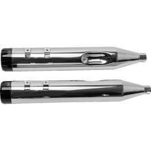 Load image into Gallery viewer, S&amp;S CYCLE 95-16 FLHT MUFFLERS 4.5" CHR/B.THRST 550-0619