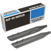 Load image into Gallery viewer, DRAG SPECIALTIES 95-16 FLHT MUFFLER  MATTE BLK 4&quot;  PR H00966