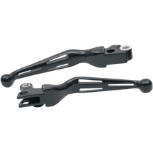 Load image into Gallery viewer, DRAG SPECIALTIES 08-13 FLHT BLK SLOTTED LEVER SET 0610-0221 - Motomike Canada
