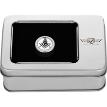 Load image into Gallery viewer, FIGURATI DESIGNS HEEL-TOE SHIFTER COVER SILVER WITH MASONIC EMBLEM FD42-HTSC-SS