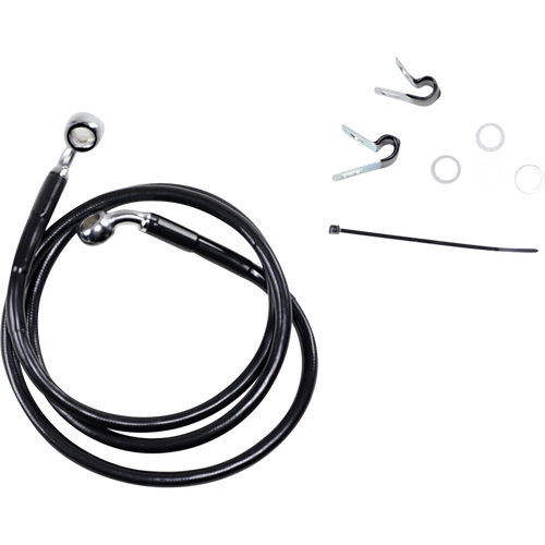 DRAG SPECIALTIES 04-10883C/1200C +4 BLK FRT BRK LINE KIT 660310-4BLK