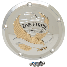 Load image into Gallery viewer, DRAG SPECIALTIES COVER DRBY GOLD LTR 16-19 FLHT D33-0110GA