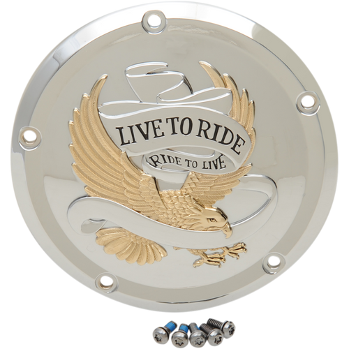 DRAG SPECIALTIES COVER DRBY GOLD LTR 16-19 FLHT D33-0110GA