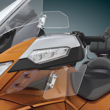 Load image into Gallery viewer, SHOW CHROME ABOVE MIRROR WIND DEFLECTOR RT SET 41-177