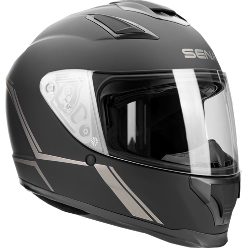 SENA STRYKER SMART HELMET FULL-FACE MATT BLACK M SIZE DOT STRYKER-MB00M1