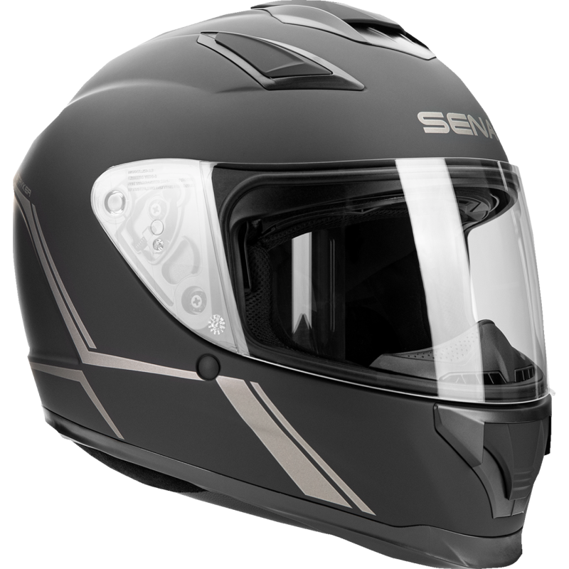 SENA STRYKER SMART HELMET FULL-FACE MATT BLACK M SIZE DOT STRYKER-MB00M1
