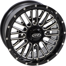 Load image into Gallery viewer, ITP MOMENTUM 14X7 4/156 5+2 (+30mm) GLOSS BLACK MACHINED 1422736731B