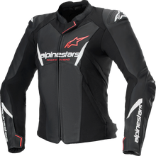 Load image into Gallery viewer, ALPINESTARS (ROAD) JACKET STELLA FSTR V3 LTHR BLK/WHT/CRL 42 3113625-1781-42