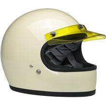 Load image into Gallery viewer, Biltwell | 3 Snap Moto Visor Universal Fit for Most Helmets | Yellow Translucent | MotoX Motocross Retro Vintage Modern Style