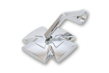 Load image into Gallery viewer, HIGHSIDER MIRROR BAR END IRON CROSS CHROME EACH 301-113