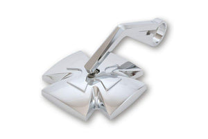 HIGHSIDER MIRROR BAR END IRON CROSS CHROME EACH 301-113