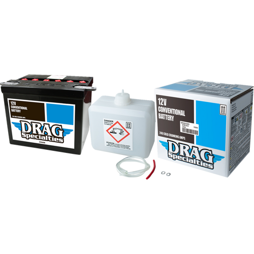 DRAG SPECIALTIES BATTERIES CHD4-12 DRAG W/ ACID PACK CHD4-12FP