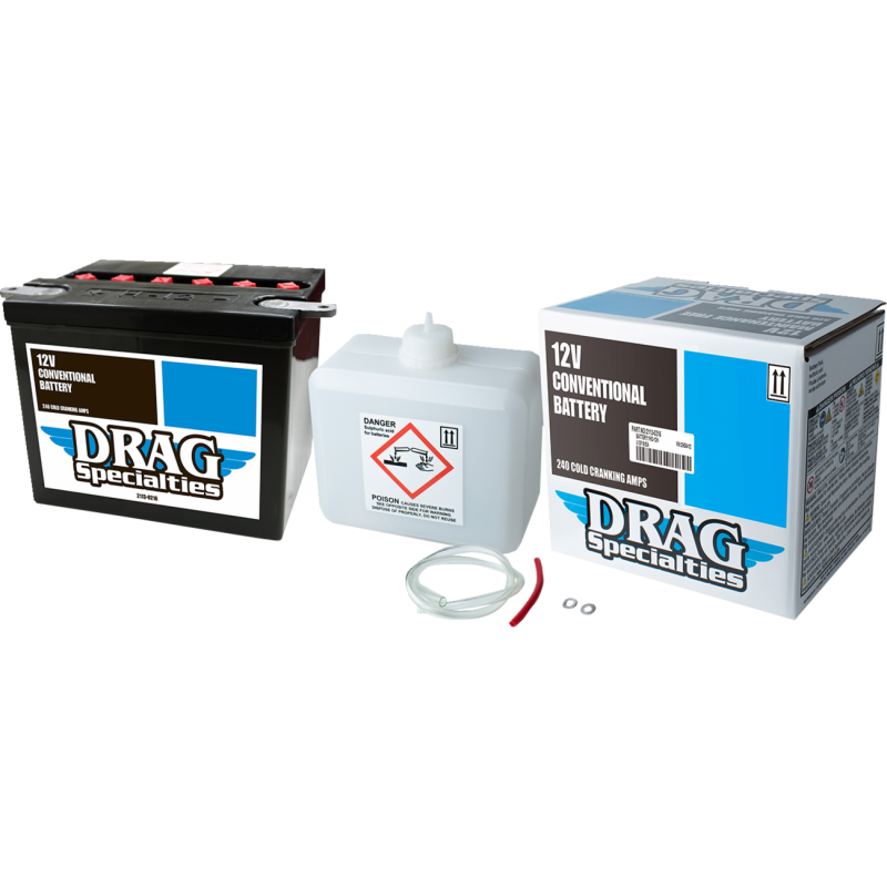 DRAG SPECIALTIES BATTERIES CHD4-12 DRAG W/ ACID PACK CHD4-12FP