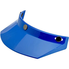 Load image into Gallery viewer, Biltwell Unisex-Adult 3 Snap Moto Visor (Blue, Fits All All)