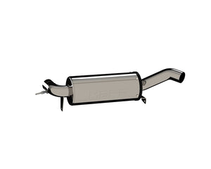 MBRP SXS Straight Core Slip-On Exhaust Muffler, Fits Can-Am Maverick Trail 800 2018-2021, Aggressive Sound, T304 Stainless Steel | AT-9213PT