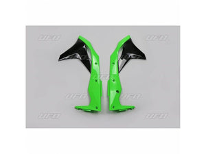 UFO Radiator Inlets Original Colour 2017 Green/Black Kawasaki Kx250F