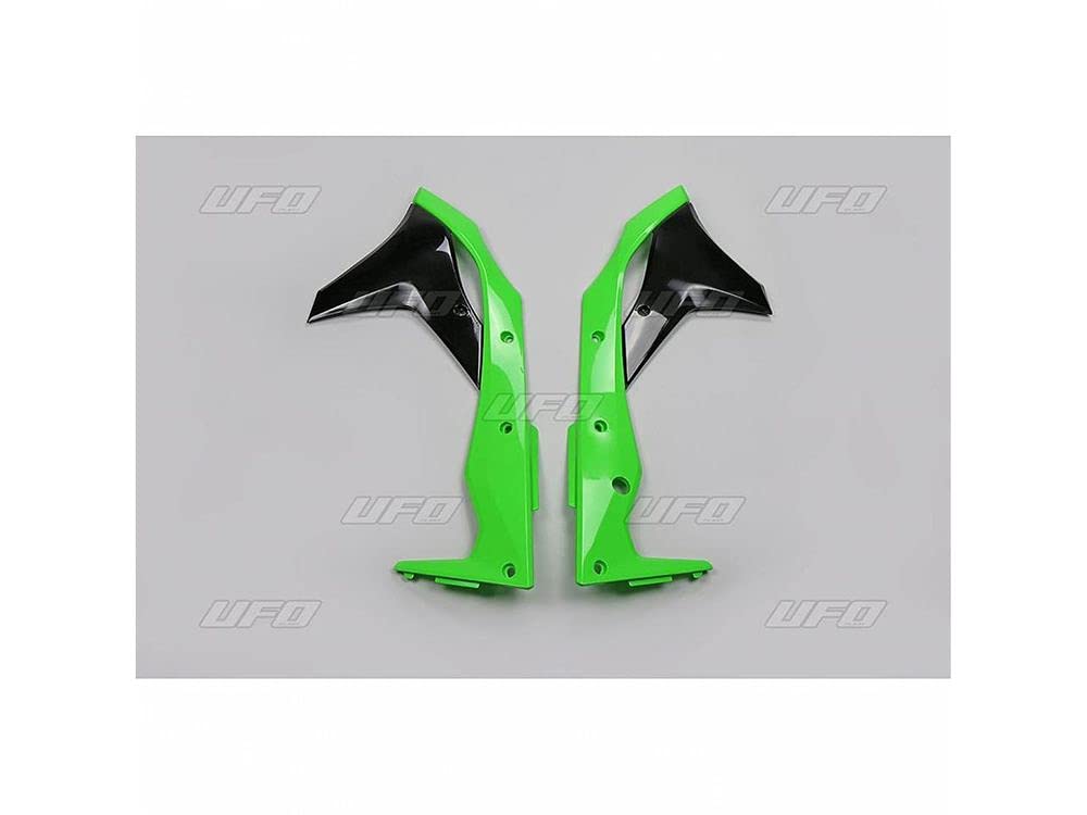 UFO Radiator Inlets Original Colour 2017 Green/Black Kawasaki Kx250F