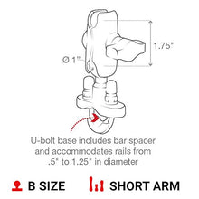 Load image into Gallery viewer, RAM MOUNT RAIL U-BOLT MOUNT UNIVERSAL RAM X-GRIP RAM-B-149Z-A-UN7U - Motomike Canada