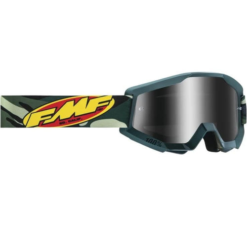 FMF Racing PowerCore Assault Goggles Camo/Silver Mirror Lens OSFM Green Camo/Silver Mirror Lens