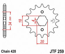 Load image into Gallery viewer, JT SPROCKETS SPROCKET C/S HON 17T JTF259.17 - Motomike Canada