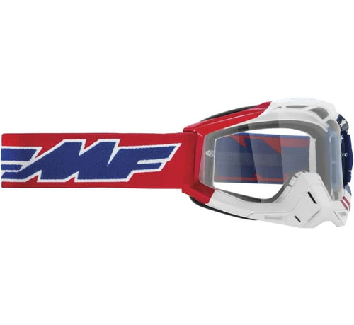 FMF Racing PowerBomb US of A Goggles US of A/Clear Lens OSFM Red US of A/Clear Lens