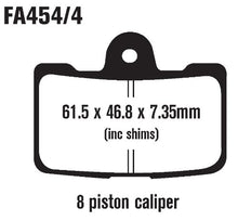Load image into Gallery viewer, EBC Brakes FA454/4HH Disc Brake Pad Set