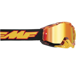 FMF Racing PowerBomb Spark Goggles Spark/Red Mirror Lens OSFM Orange Spark/Red Mirror Lens