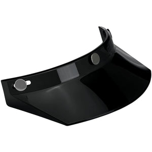 BiltwellMV-BLK-00-SD Unisex-Adult 3 Snap Moto Visor (Black, Fits All)