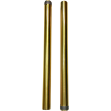 Load image into Gallery viewer, PRO-ONE PERF.MFG. 49mm Fork Tubes, Gold TIN, 22-7/8" Stock FLHT 14-20 105125G