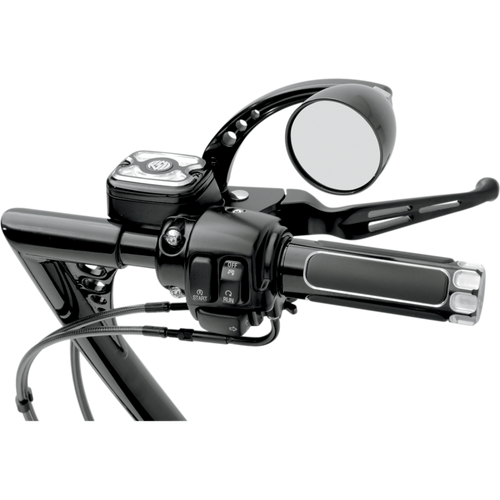 DRAG SPECIALTIES 96-17 B/T SLOTTED BLACK LEVER SET 0610-0142