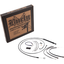 Load image into Gallery viewer, BURLY BRAND Cable Kit - Jail Bar - 12" Handlebars - Black Vinyl B30-1264