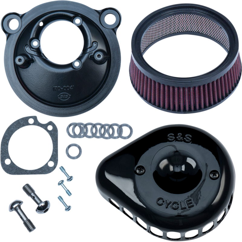 S&S CYCLE AIR CLNR BLK MTD XL 170-0440C