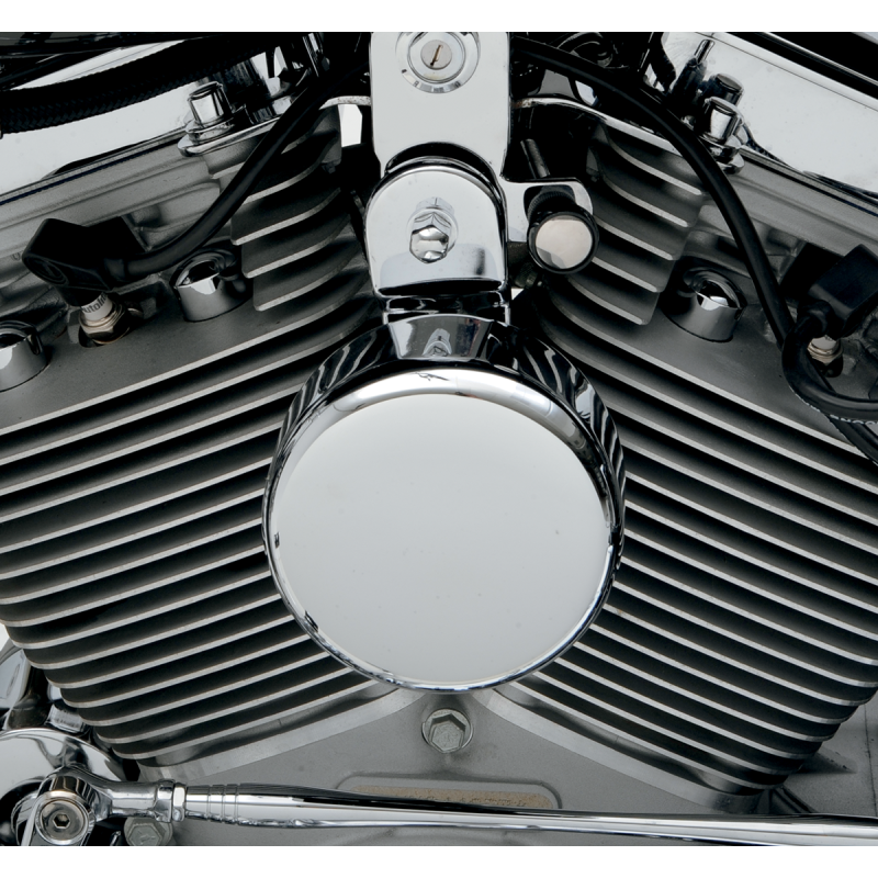 DRAG SPECIALTIES 91-19 ROUND CHR HORN COVER 2107-0043