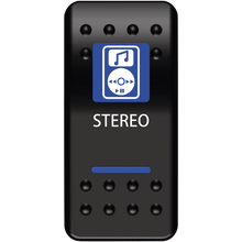 Load image into Gallery viewer, MOOSE UTILITY DIVISION MOOSE BRANDED STEREO SWITCH WITH BLUE LED STR-PWR