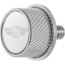 Load image into Gallery viewer, FIGURATI DESIGNS SEAT SCREW SILVER WITH 3M FIGURATI DESIGNS LOGO INSERT FD01-SEAT_SCREW-SS