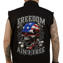 Load image into Gallery viewer, LETHAL THREAT Freedom Ain't Free Prnt SleeveLss ButtDwn Shrt - BLK - Lge CO60195L