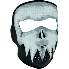 Load image into Gallery viewer, ZAN HEADGEAR FACE MASK GREY SKULL GLOW IN THE DARK WNFM081G