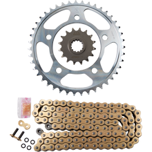 Load image into Gallery viewer, D.I.D (DKH-012G) 530VX Gold/Black Chain and 16 Front/43 Rear Tooth Sprocket Kit