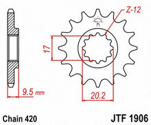Load image into Gallery viewer, JT SPROCKETS SPROCKET C/S KTM60/65 14T JTF1906.14