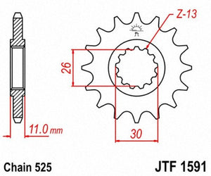 JT SPROCKETS SPROCKET C/S R1 FZ09 16T JTF1591.16
