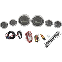 Load image into Gallery viewer, DAKOTA DIGITAL 04-13 FLHT SIX GAUGE BLK/GRY W/CHR BEZEL MVX-8604-KG-C