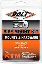 Load image into Gallery viewer, Bolt MC Hardware EU.EX.MNTS KTM 2-Stroke Exhaust Pipe Mount Kit
