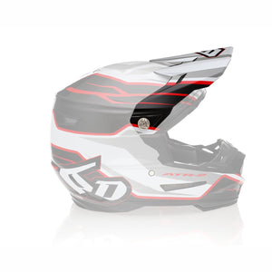6D HELMETS VISOR ATR2 PHASE WT-RD 72-6099