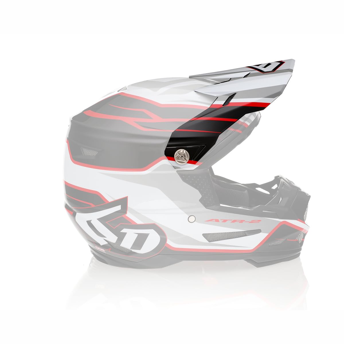 6D HELMETS VISOR ATR2 PHASE WT-RD 72-6099