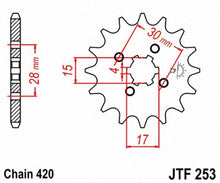 Load image into Gallery viewer, JT Sprockets - Jtf253.16 T (JTF253.16)